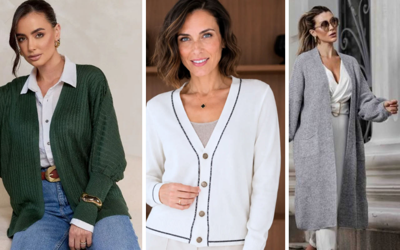 Tricôs e cardigans após os 50: Como criar sobreposições modernas nos dias frios
